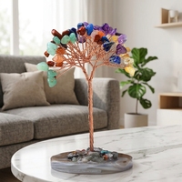 Arbre de Vie en Cristal Naturel Améthyste Citrine, Ornement Énergétique de Guérison, Vente en Gros pour Décoration de Noël et Cadeau