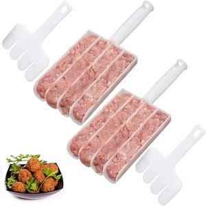 Molde para hacer albóndigas de 4 filas, para bolas de pescado, carne de res y arroz, herramientas de cocina para hacer albóndigas caseras, clips para hacer bolas de carne, utensilios de cocina - Product Image 1