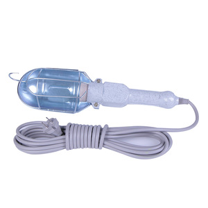 Lampe de travail portative à ampoule halogène 220V, couvercle en métal gris avec crochet pour éclairage de réparation automobile - Product Image 4