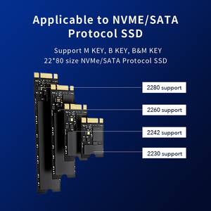 10Gbps USB-C Type-C <span class=keywords><strong>3.2</strong></span> Gen2ハブ 10Gbps 5-in-1 USB3.2 Gen 2ハブ M.2 NVME NGFF SSDケース付き ラップトップ ドッキングステーション - Product Image 6