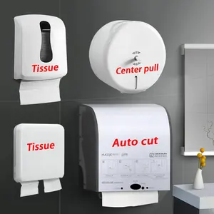 OEM "dinding tanpa Sentuh" pusat tarik otomatis elektrik tangan pintar Jumbo gulungan tisu Toilet serbet pemegang kertas handuk Dispenser