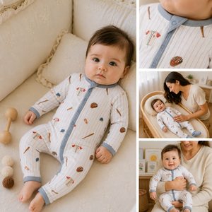Combinaison Bébé Confortable à Prix d'Usine avec Fermeture Éclair Bidirectionnelle et Pieds Intégrés, Couleur Unie, Vente en Gros Personnalisée en Gros Volume - Product Image 2