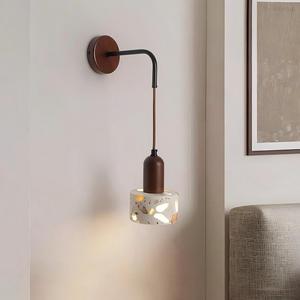 Lámpara de Pared LED Retro con Diseño Moderno, Materiales de Madera y Piedra Natural, Regulable, Apta para Sala de Estar o Decoración del Hogar - Product Image 3