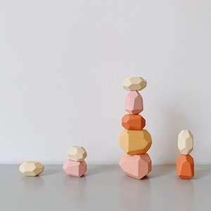 Presto Giocattolo Educativo 3-6 Anni di Età Impilati Pietra Bambini Multicolore di Legno Blocchi di Costruzione - Product Image 3