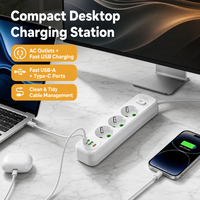 Multiprise intelligente standard européenne avec ports USB, rallonge électrique pour la maison et le bureau