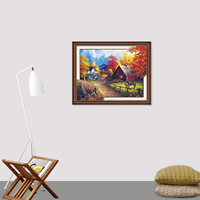 Nouvelle Offre 2026 : Kit de Peinture Diamant 5D DIY sur Cadre, Toile Tendue 16x20 Pouces, Perles Complètes