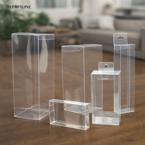 Customized Clear Disposable PVC Pet Folding Display Packaging Boxes with UV Printing PP Plastic PVC - Product Image 1