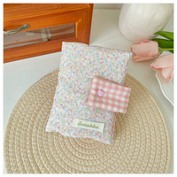 Sac de rangement portable pour journal intime, design floral, motif simple en polyester, pour filles