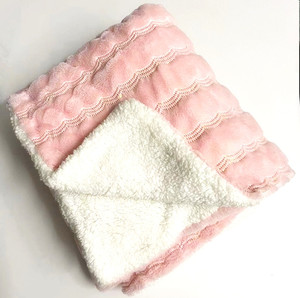 Ấm cúng sang trọng siêu mềm sợi nhỏ flannel lông cừu và màu hồng lót tùy chỉnh Sherpa chăn - Product Image 5