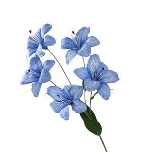 Fleurs artificielles de lys du Japon à 5 têtes, fleurs en soie haute simulation pour décoration de mariage et ornement de maison - Product Image 1