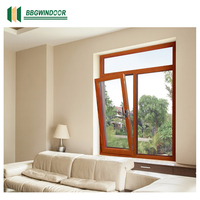 Fenêtre à persiennes verticales en aluminium Lukliving à haute performance d'isolation thermique avec verre et quincaillerie allemande