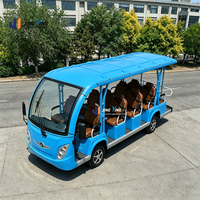Bus électrique de tourisme à toit ouvert pour 14 passagers, véhicule de transport touristique pour parcs d'attractions et zones panoramiques