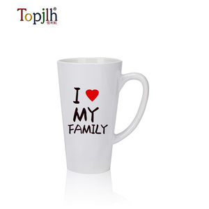 Topjlh Bán Buôn 17Oz Gốm Trắng Trống Cốc Cho Thăng Hoa Hot Bán Hàng Cà Phê <span class=keywords><strong>Latte</strong></span> Cone Cho Quà Tặng Doanh Nghiệp Bia Tea Cup - Product Image 4