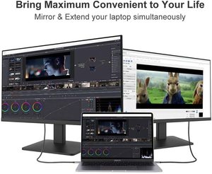 CableCreation tipo C <span class=keywords><strong>a</strong></span> <span class=keywords><strong>HDMI</strong></span> 4K <span class=keywords><strong>Otg</strong></span> adaptador divisor para ordenador portátil - Product Image 5