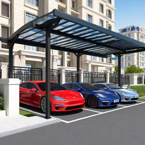 Auvent de voiture pliable de luxe M-Style en polycarbonate avec structure en aluminium pour stationnement double dans le jardin et le <span class=keywords><strong>garage</strong></span> - Product Image 5
