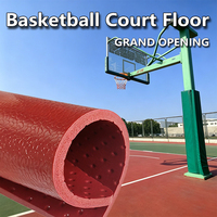 HANLI - Suelo de PVC con Textura de Piedra para Exteriores, Antideslizante, Antibacteriano, Absorbente de Impactos, Ecológico, de 5.0 mm, para Canchas de Baloncesto y Deportes