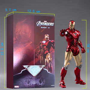 <span class=keywords><strong>Action</strong></span> <span class=keywords><strong>Figure</strong></span> Iron Man Mk6 Originale <span class=keywords><strong>Marvel</strong></span> Edizione 10° Anniversario - Non Luminosa, Scala 1/10, Articolazioni Mobili - Product Image 3