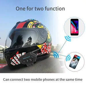 Auriculares Inalámbricos para Casco de Motocicleta BT12, Auriculares para <span class=keywords><strong>Moto</strong></span> 5.0, <span class=keywords><strong>Kit</strong></span> de Llamadas Estéreo <span class=keywords><strong>Manos</strong></span> <span class=keywords><strong>Libres</strong></span>, Auriculares con Gancho para la Oreja - Product Image 5