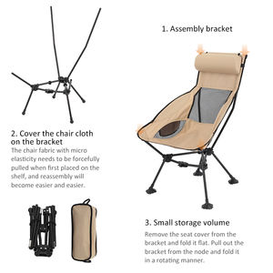 Chaise de pêche pliable en aluminium légère et portable avec logo personnalisé pour l'extérieur, idéale pour le camping - Product Image 4