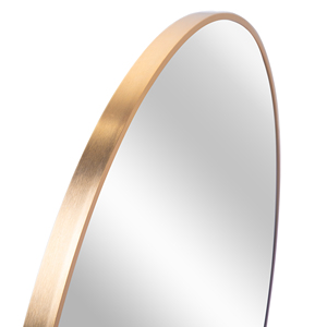 Gold 20 Inch Round Metal Wall Mirror Bathroom Decor - Product Image 3