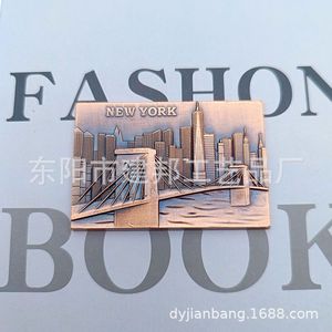 Recuerdo turístico metálico, <span class=keywords><strong>Puente</strong></span> <span class=keywords><strong>de</strong></span> <span class=keywords><strong>Brooklyn</strong></span>, Monumento a Washington, adhesivo para refrigerador <span class=keywords><strong>de</strong></span> aleación <span class=keywords><strong>de</strong></span> zinc, Nueva York, EE. UU. - Product Image 4