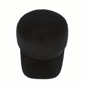 Winter Thick Warm <b>Flat</b> Top Sports <b>Caps</b> for <b>Men</b> Outdoor Fashion Casual Warm Captain Hat - Product Image 3