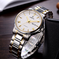 Montre automatique pour homme avec mouvement Seiko, aiguille de date, résistance à l'eau 5BAR, boîtier en acier inoxydable 316L, verre saphir, 41,5 mm