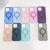 Coque de téléphone portable magnétique en PC rigide dépoli antichoc pour iPhone 16 15 Pro Max, compatible avec la recharge sans fil, vente en gros