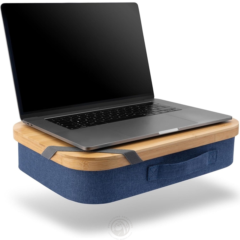 Bamboo Laptop Desk With Pillow for Laptop Lap Pad for Working, Reading ...