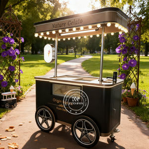 Chariot à glace mobile personnalisé, vitrine à gelato, congélateur multifonctionnel, camion de nourriture d'extérieur <span class=keywords><strong>pour</strong></span> en-cas, tôle galvanisée - Product Image 4