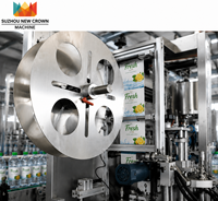 Machine d'étiquetage à colle thermofusible OPP à commande PLC intelligente pour bouteilles en plastique, équipement d'emballage de boissons à haute efficacité
