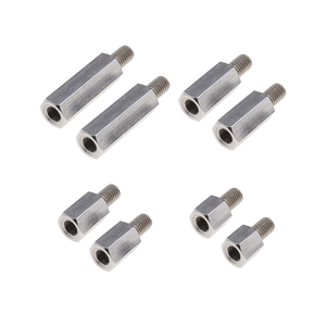 Entretoise hexagonale en acier inoxydable zingué M2.5/M3.5 30mm, filetage standard, finition brute pour connexion d'isolation de meuble - Product Image 3