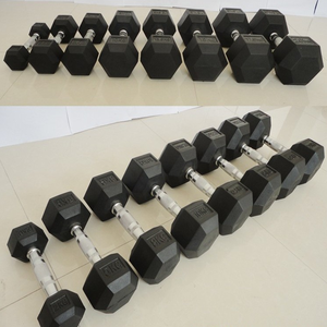 Tạ tay cao su bọc sắt Hex tùy chỉnh, dụng cụ tập luyện thể dục tại nhà dành cho cả nam và nữ, có trọng lượng 2.5kg, 5kg, 50kg - Product Image 4