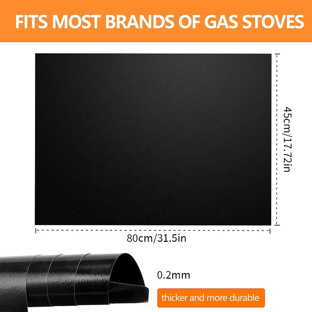 Hot Selling Heat Black Color Gas Stove Burner Covers Protector | Max-Free MF013 | besttimetogotobed.