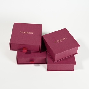 Custom Logo Sliding Drawer Jewelry <b>Box</b> Paper Necklace <b>Gift</b> <b>Box</b> with Sponge Insert Premium Jewelry Packaging <b>Box</b> - Product Image 5