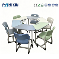 Plateau de bureau trapézoïdal durable et écologique, réglable pour étudiants, idéal pour salon, chambre et mobilier scolaire