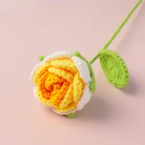 Handmade hoàn thành Crochet chuông Hoa bó hoa trang trí nhà món quà sinh nhật tay dệt kim chuông phong lan