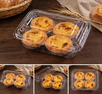 Herbruikbare scharnierende plastic clamshell verpakking doos transparant PET PP fruit groente voedselcontainer