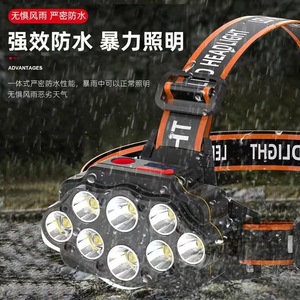 <b>Led</b> Headlamp 8 Core Rechargeable 2000 MAh Adjustable Band <b>Motion</b> <b>Sensor</b> Outdoor Fishing Mining <b>Light</b> - Product Image 4