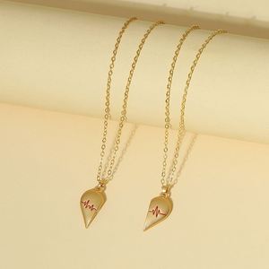 Wholesale Pair of Heart-shaped <b>Couple</b> Gifts Fashion Pendant Suitable for Men and Women to Wear Valentine's Day Gift - Product Image 4