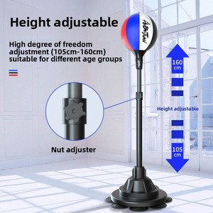 Ballon de vitesse d'entraînement de boxe pour usage domestique, pour adultes et enfants, sac de frappe sur pied, ballon de fuite rebondissant, entraînement de réaction - Product Image 2