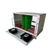C-BOX . . Boîtier de contrôle personnalisé 6U, profil en aluminium anodisé 19 pouces, type table multi-rails, sous-rack 24563-133