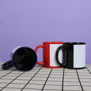 Tazas de cerámica personalizadas Starry Dream con asa para regalos y uso festivo, 11 oz, negras, para sublimación con prensa de calor, al por mayor. - Product Image 4