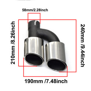Embout d'échappement en acier inoxydable 304 SYPES pour Audi A4 A5 A6 A7, mise à niveau S4 S5 S6 S7, embout de tuyau d'échappement à quatre sorties, embout de silencieux, embout de tuyau d'échappement - Product Image 2