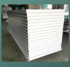 Недорогие современные металлические сэндвич-панели EPS по заводской цене для наружных стен и крыш отелей, экологичные, огнестойкие, для холодильных камер, пенополиуретановые стеновые панели - Product Image 2