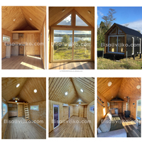 Maisonnette Préfabriquée Moderne en Structure Acier en Forme de A, Cadre en Bois Triangulaire pour Boutique ou Usage Résidentiel