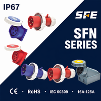 Connecteur étanche industriel SFE 16A32A, prises industrielles apparentes et encastrées, 3, 4, 5 broches, prise standard, prise industrielle