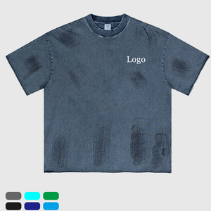 Di alta qualità all'ingrosso logo personalizzato traspirante Plus Size Street Wear comodo orlo panni un pezzo uomo O collo t-shirt - Product Image 1