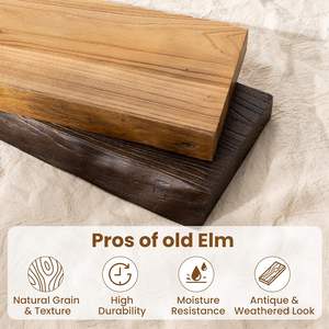 <span class=keywords><strong>Étagère</strong></span>s flottantes à bord naturel de 24 pouces, lot de 2, <span class=keywords><strong>étagère</strong></span> murale en bois d'orme massif rustique avec support invisible - Product Image 4