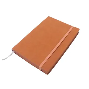 PU leather brown diary custom a4 notebook school soft cover lined pages a5 journal notepad